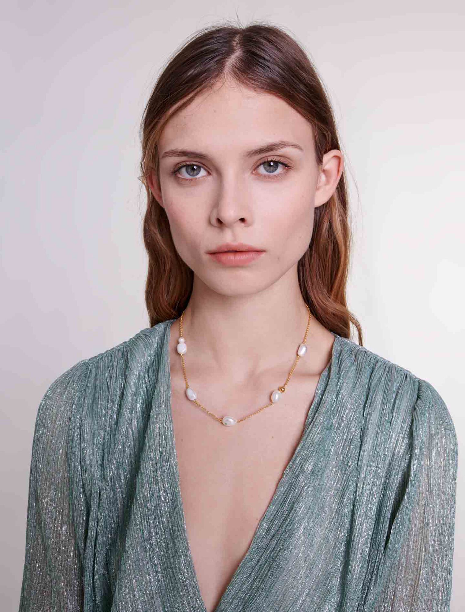 Kleid mit Rüschen aus Lurex-Stretch