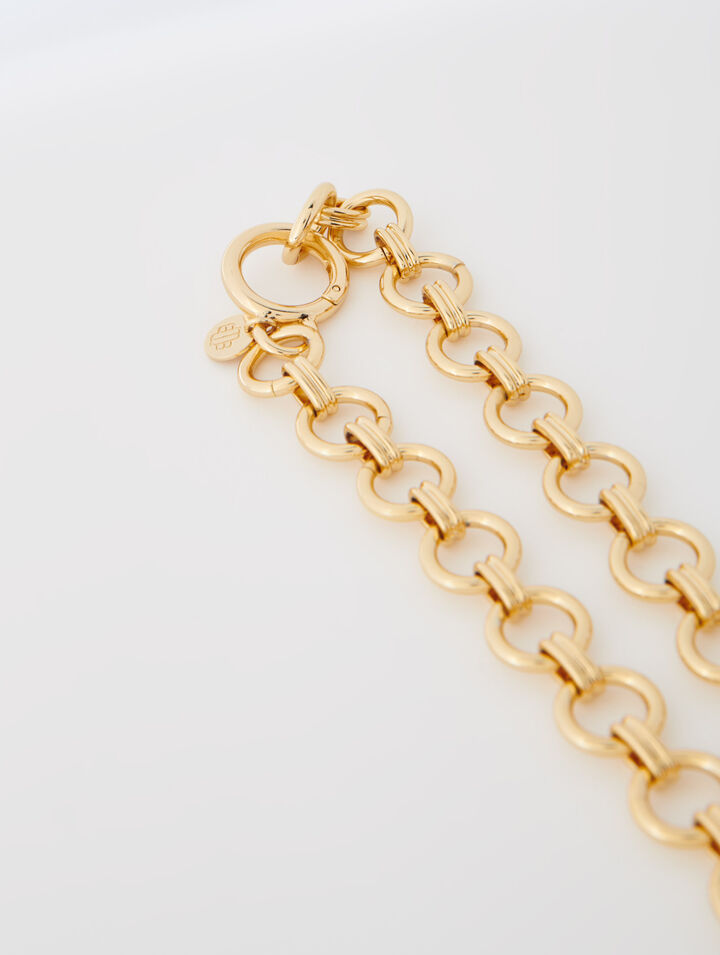 Goldfarbene Herz-Kette