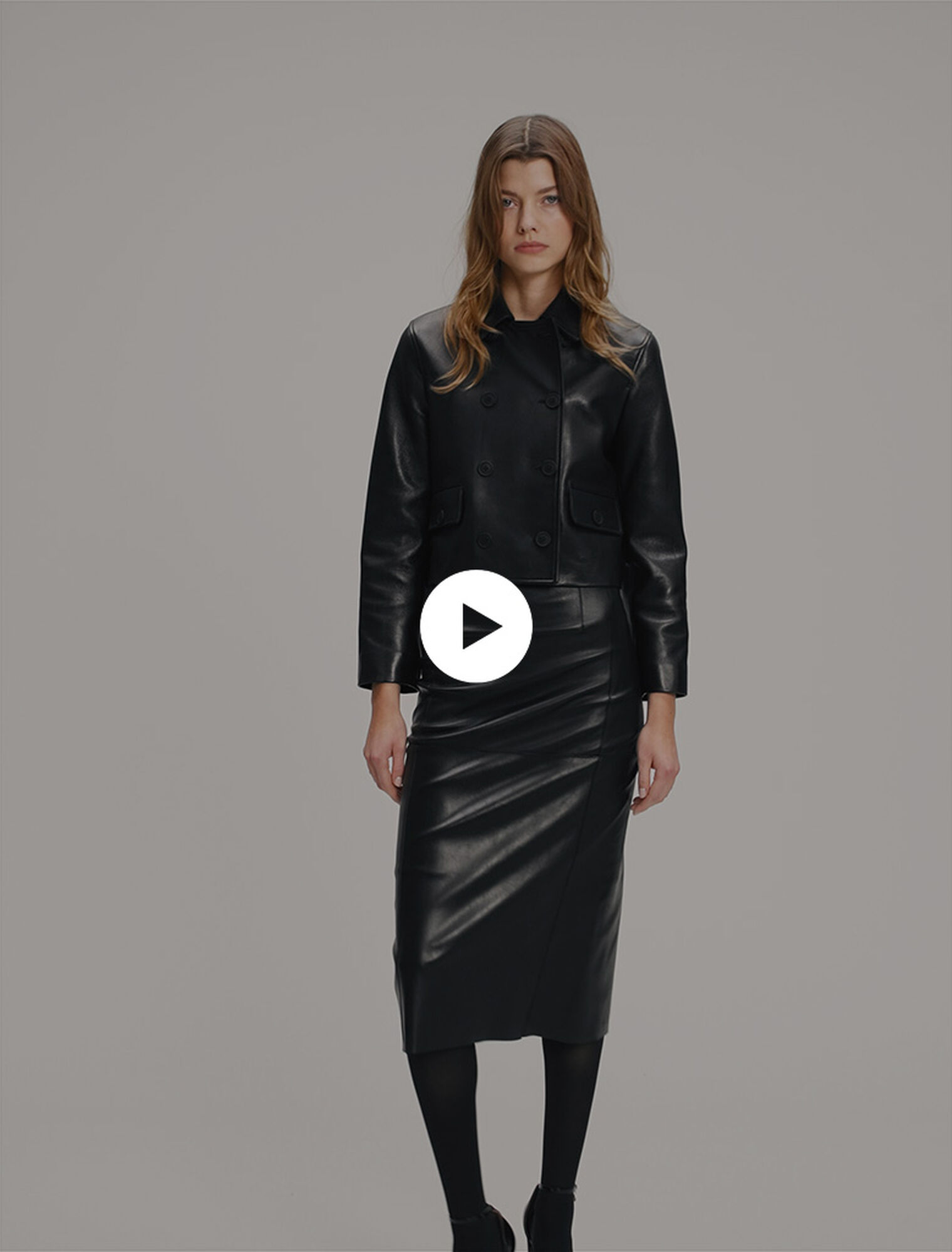 Kurze Lederjacke