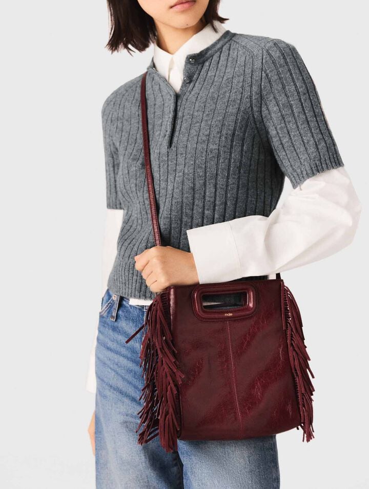 M-Tasche aus Craqulé-Leder