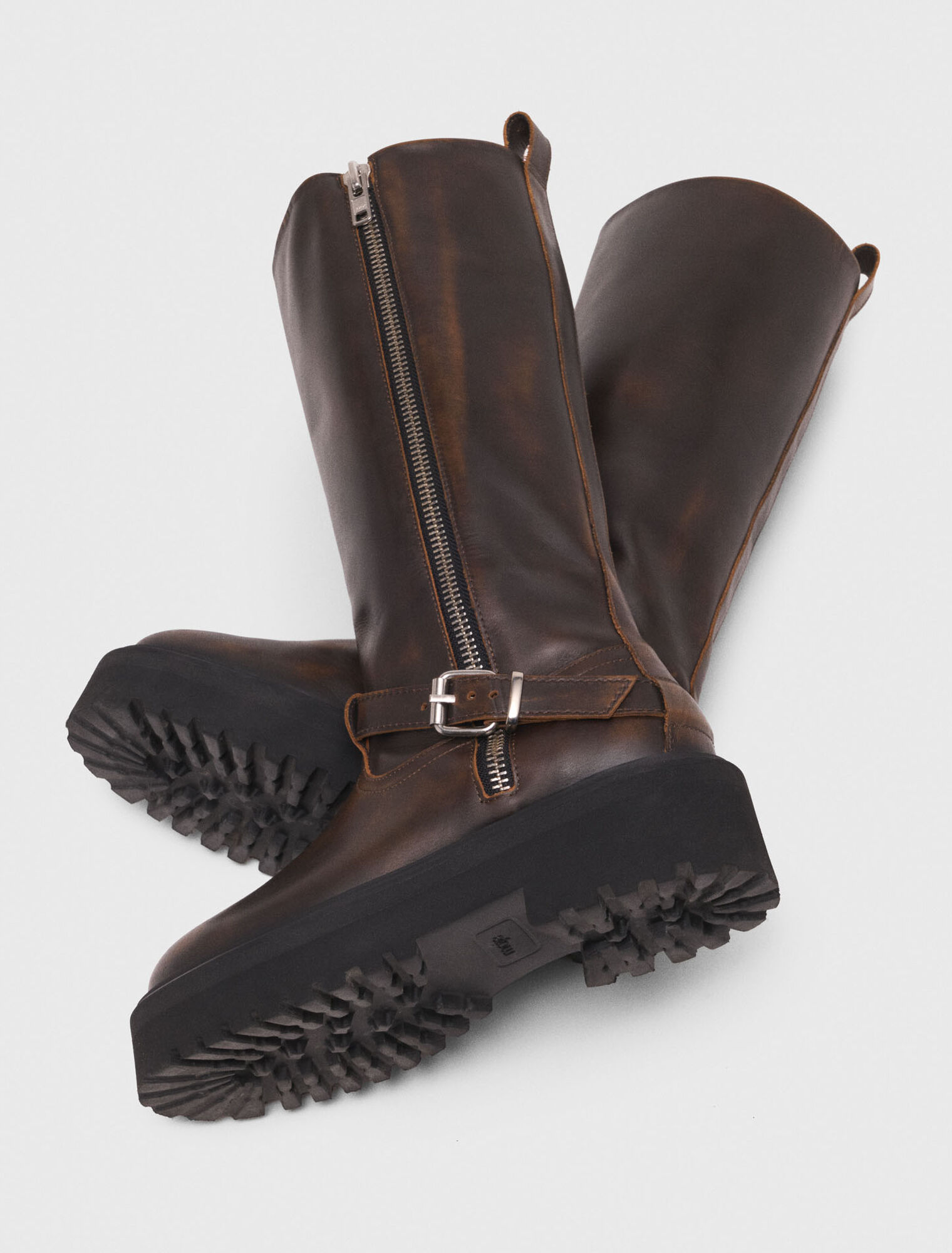 Bikerstiefel aus Leder