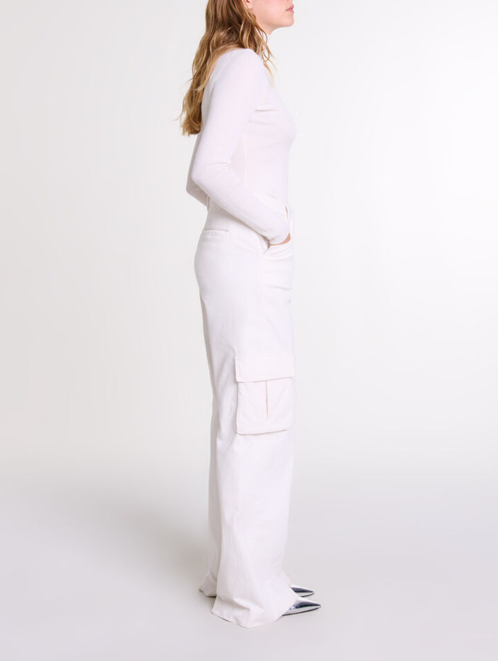 Cargohose aus Velours