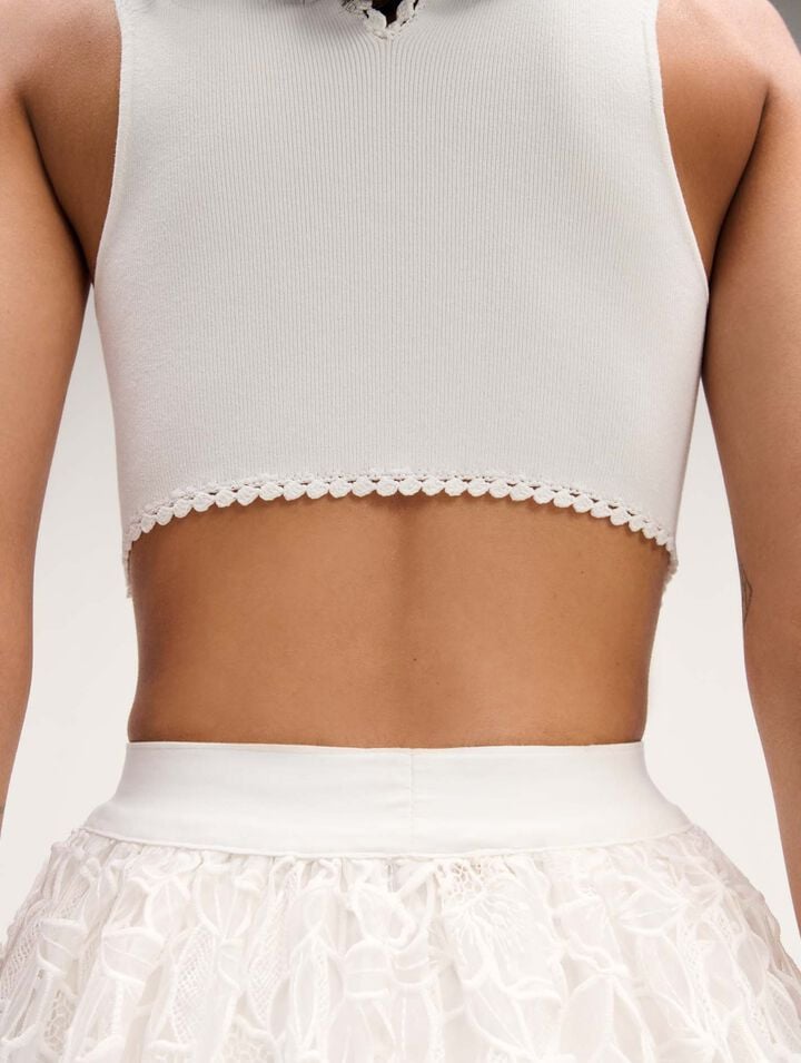 Body mit freiem Rücken und Zierkragen