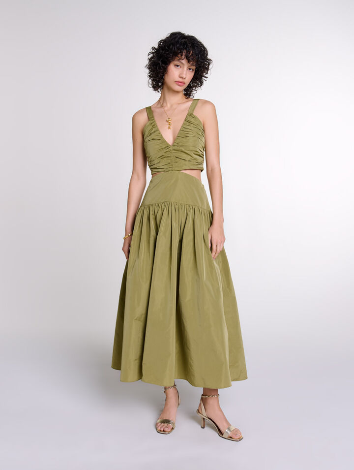 Taftkleid mit Cut-outs