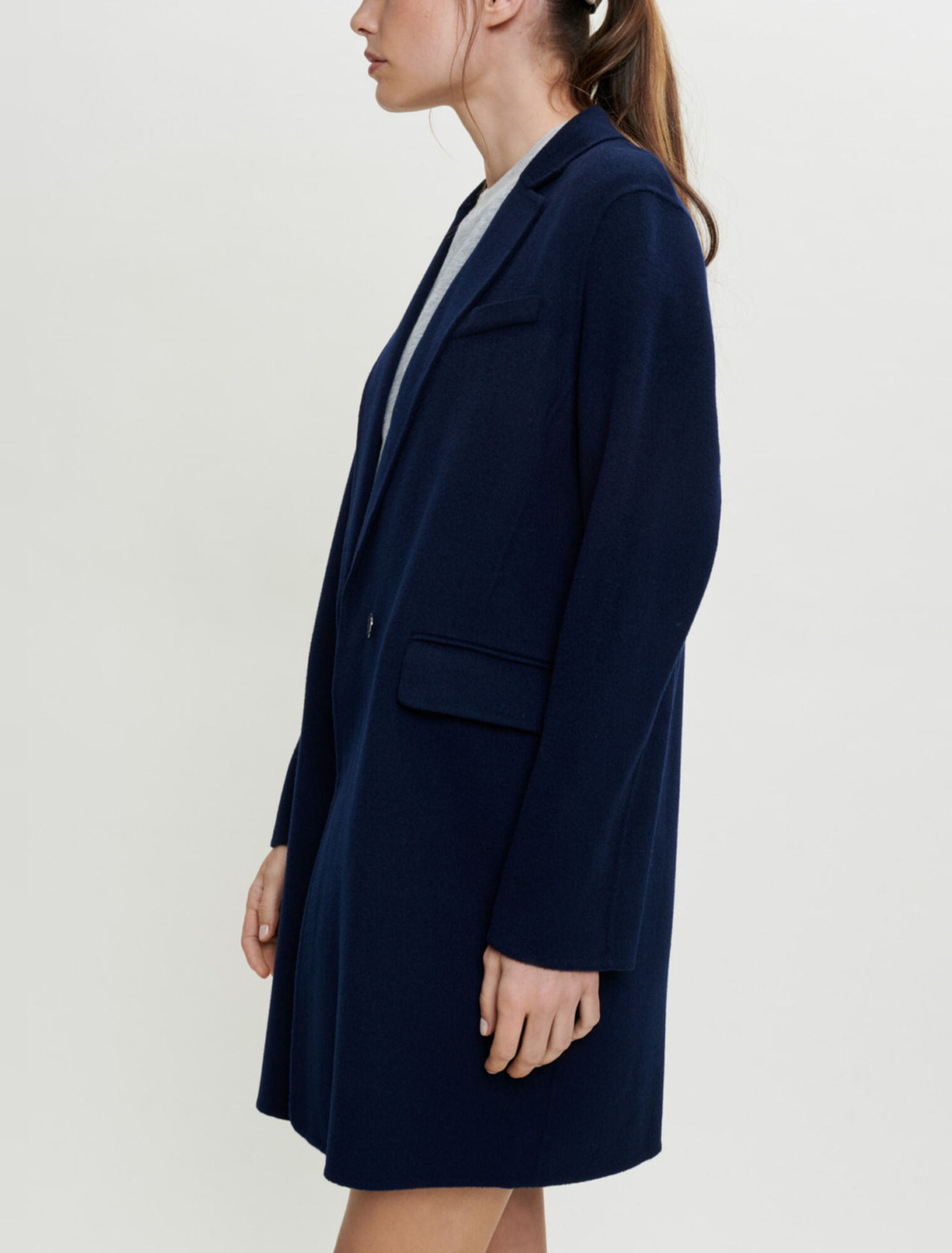 Doubleface-Mantel im Jackenstil
