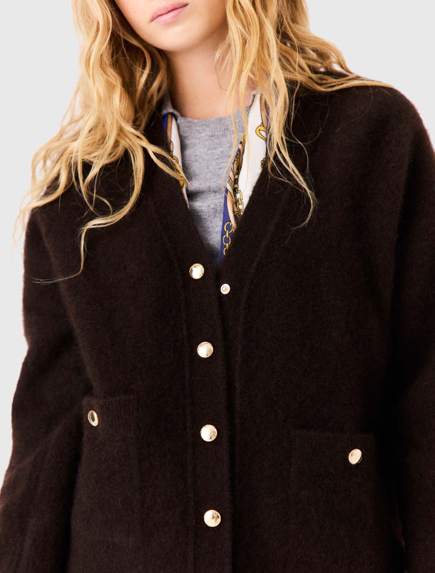 Langer Cardigan aus Yak