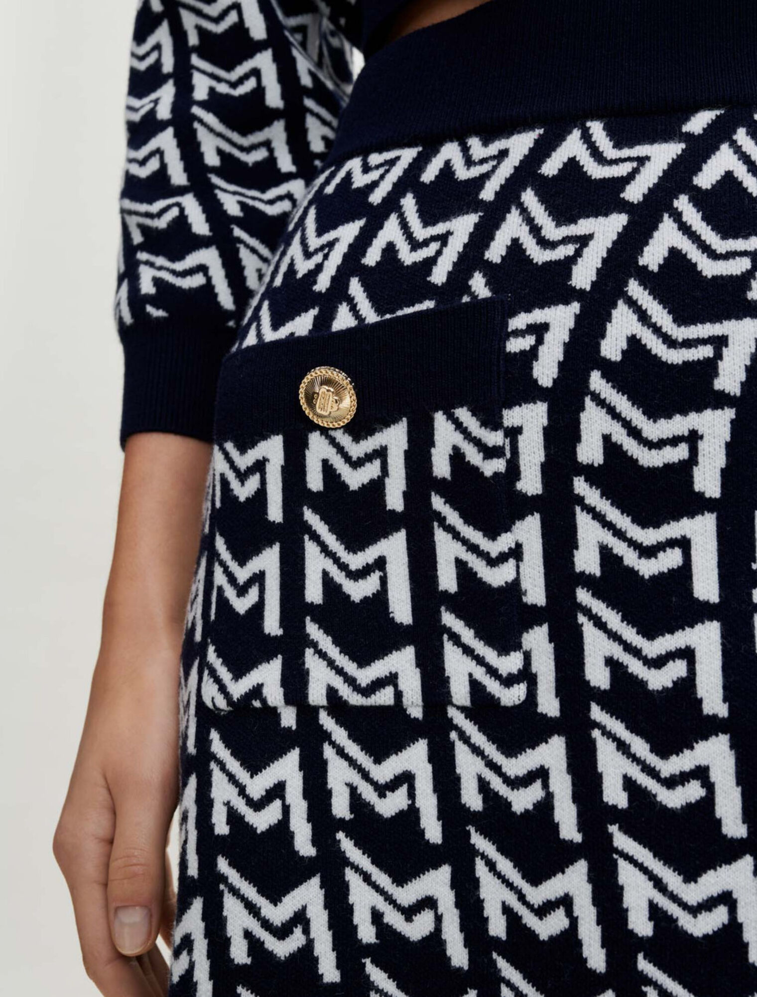 Jacquard-Rock mit Monogramm 