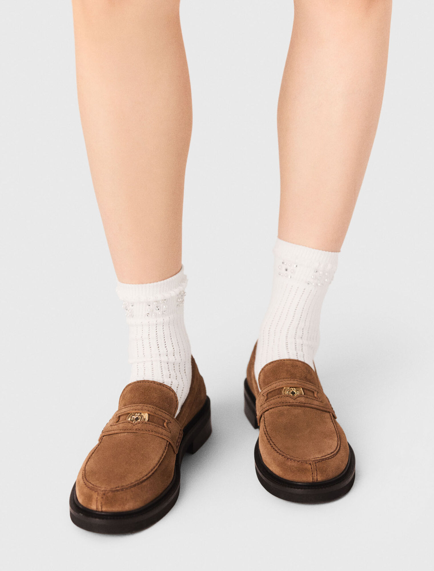 Mokassin aus Veloursleder