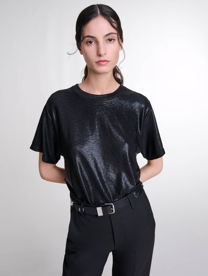 T-Shirt aus Lamé