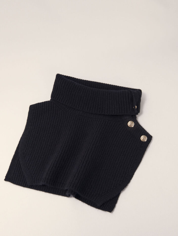 Gekn&ouml;pfter Halsw&auml;rmer aus Wollmix