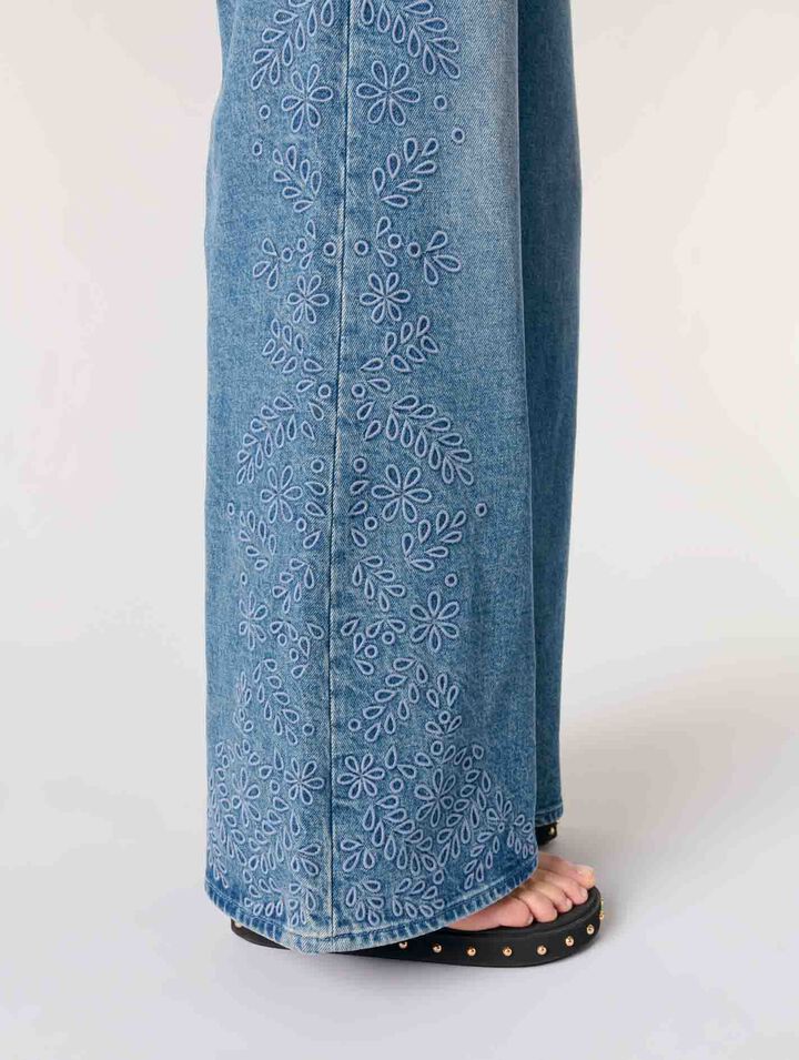 Bestickte Jeans