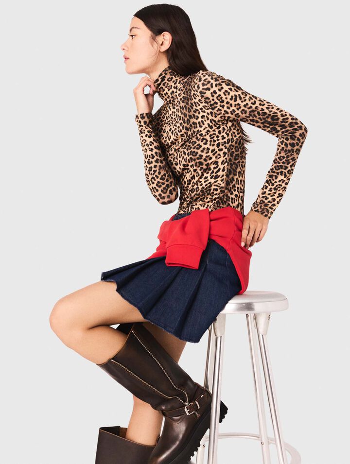 T-Shirt mit Leopardenprint