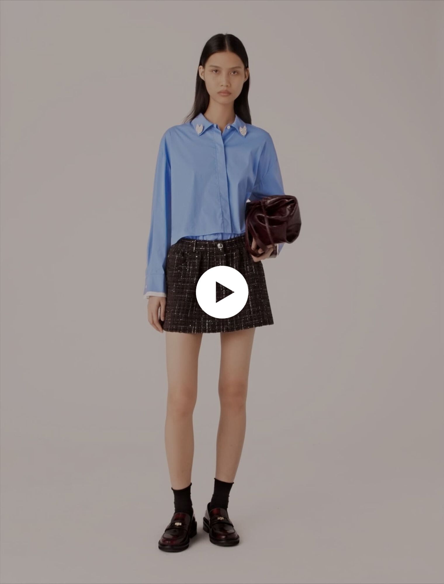 Shorts aus Tweed mit Elastikband