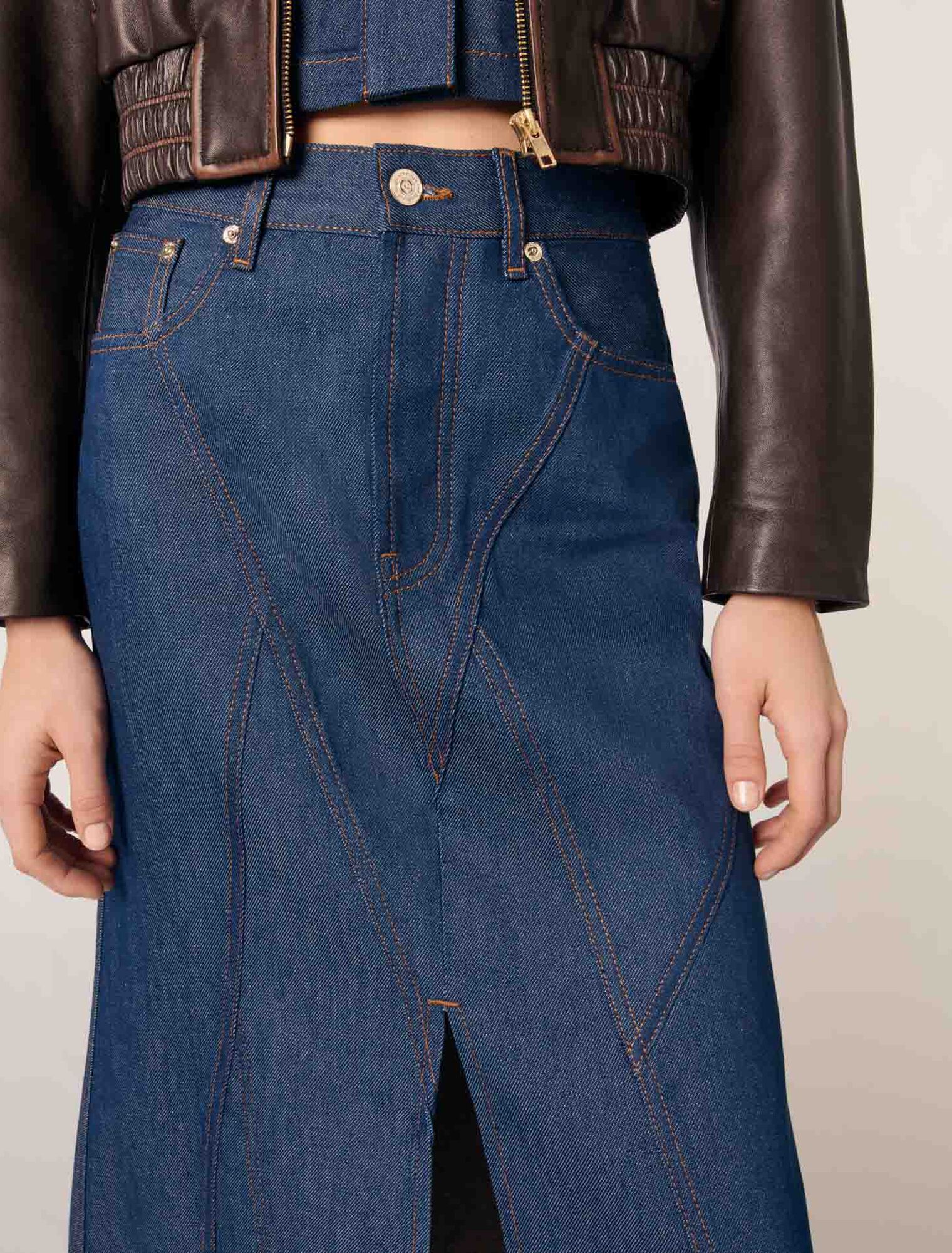Langer Jeansrock