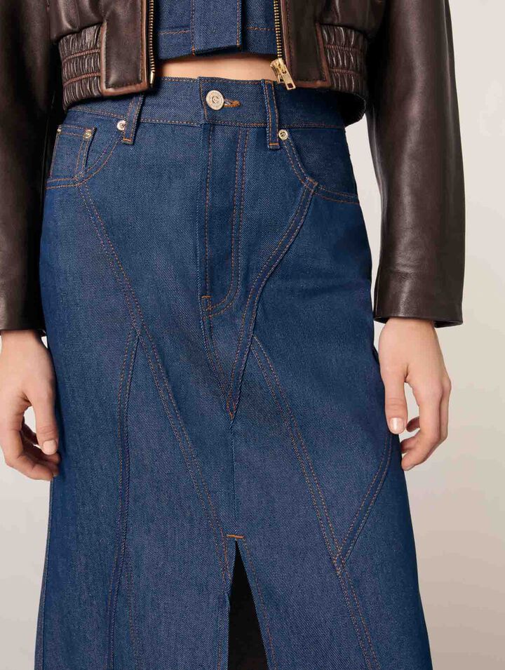 Langer Jeansrock
