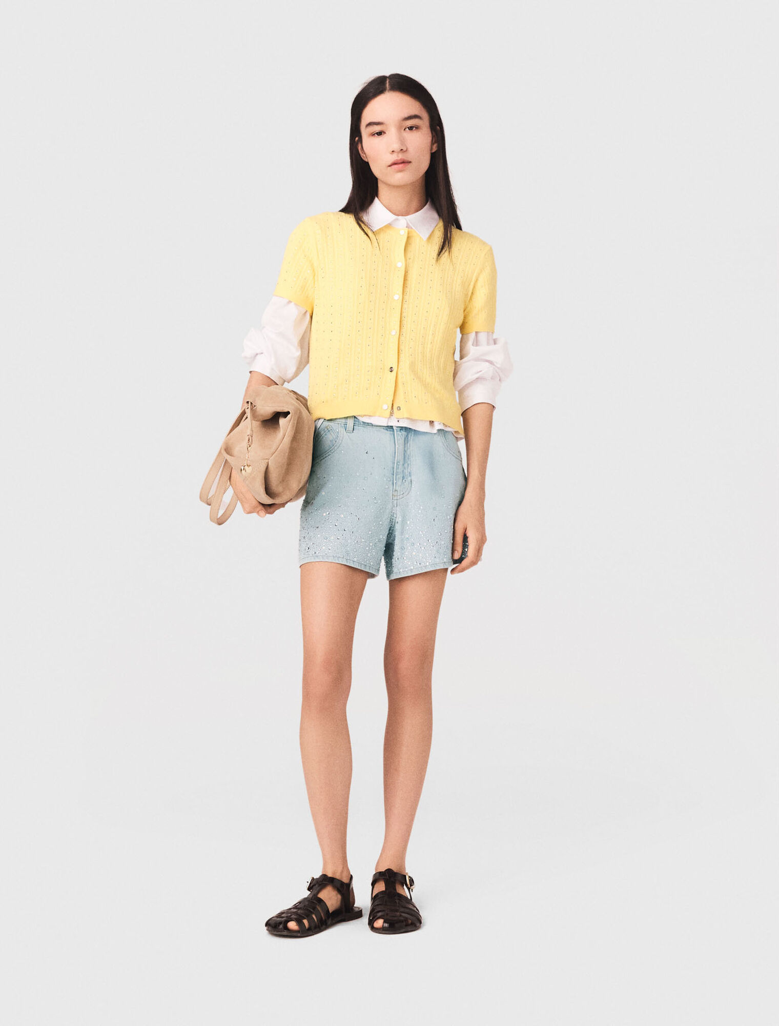 Shorts mit Strass
