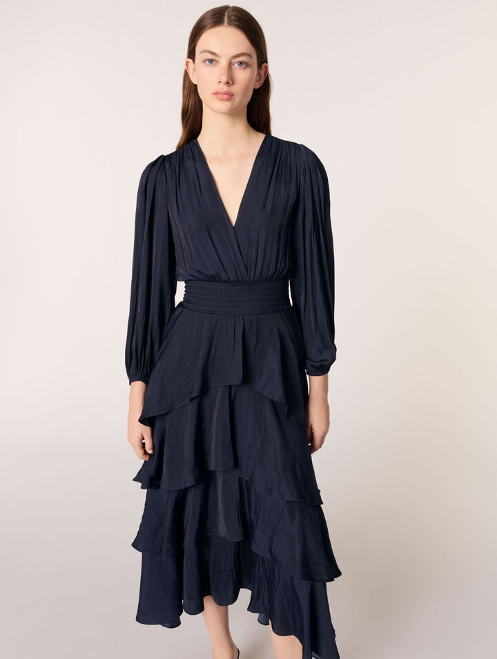 Langes Rüschenkleid