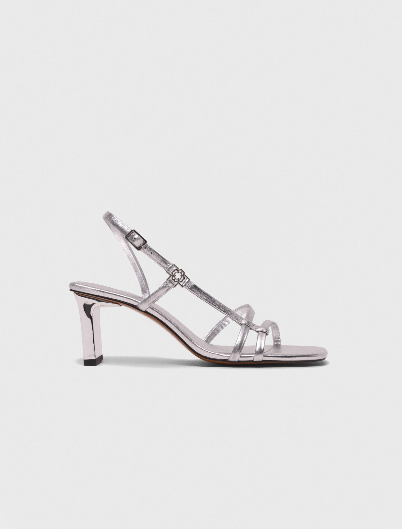 Metallic-Riemchensandale