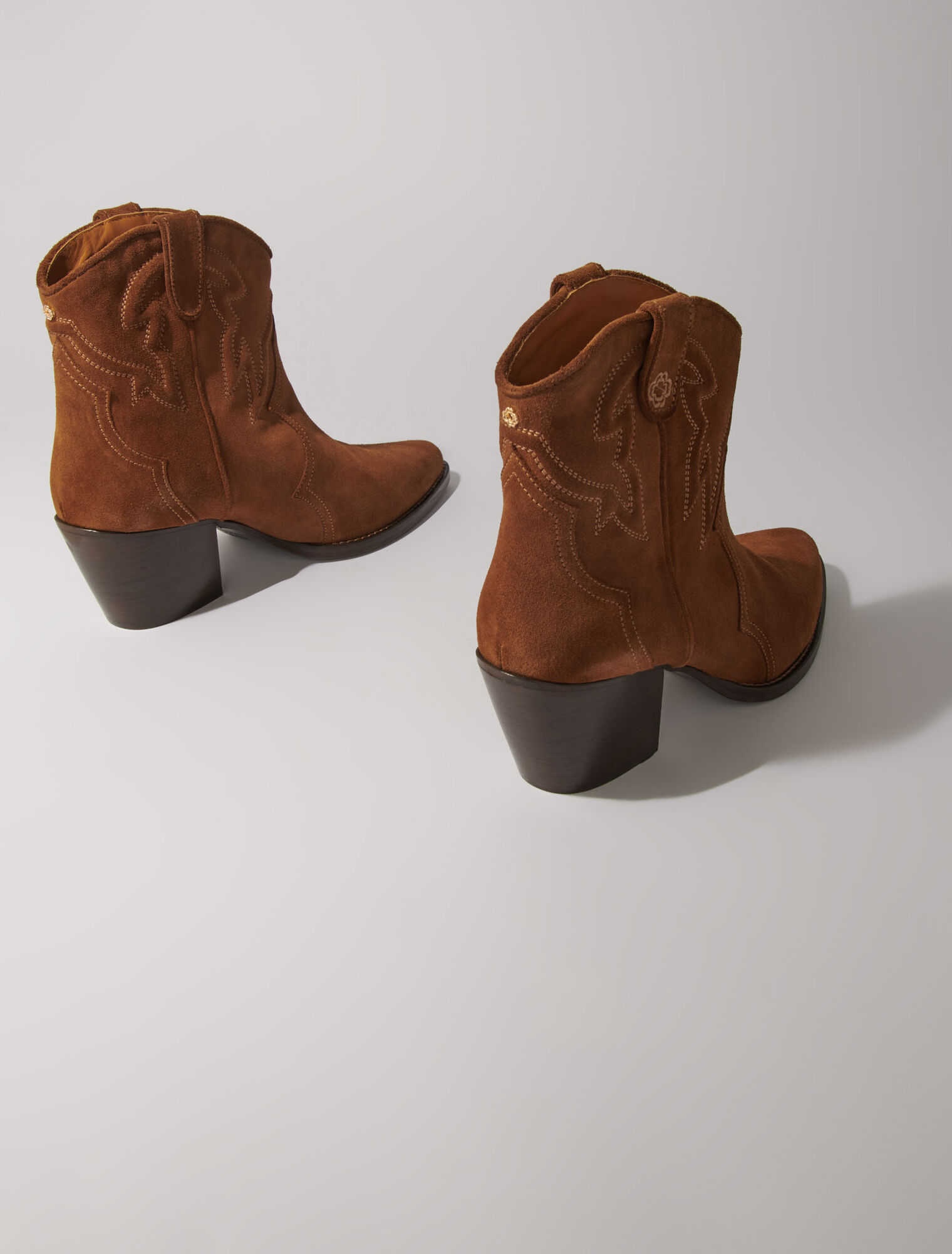Santiags Stiefeletten Veloursleder
