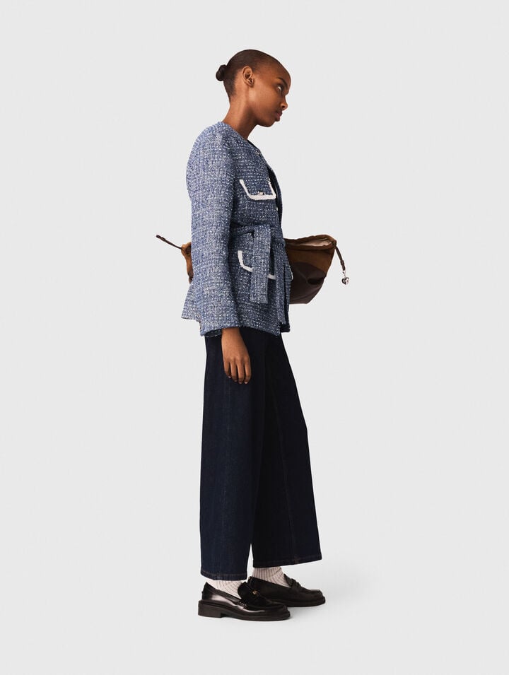 Tweed-Jacke mit 4 Taschen