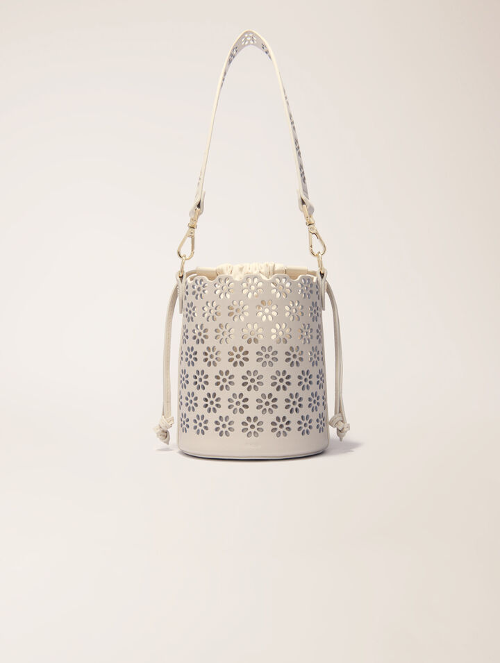 Bucket Bag aus perforiertem Leder