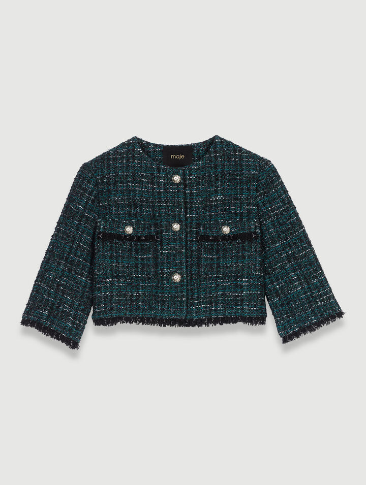 Kurze Tweed-Jacke