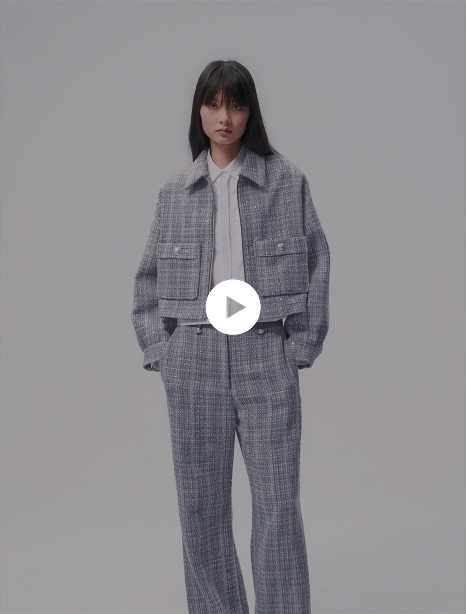 Kurzer Blouson aus Tweed