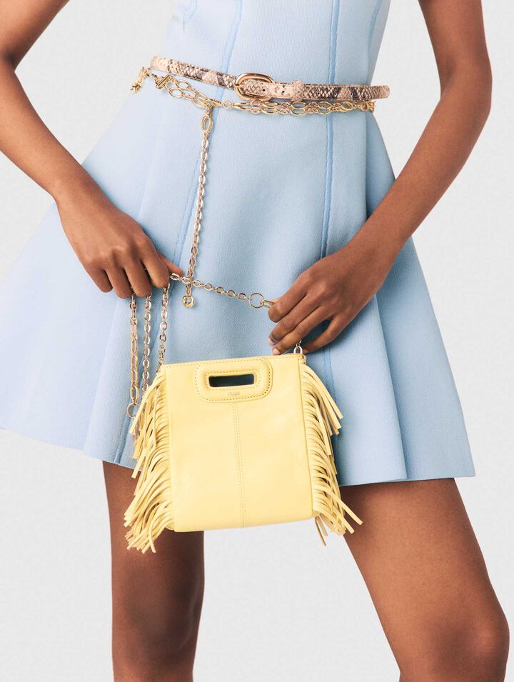 M Mini-Tasche, Craquel&eacute;-Leder matt