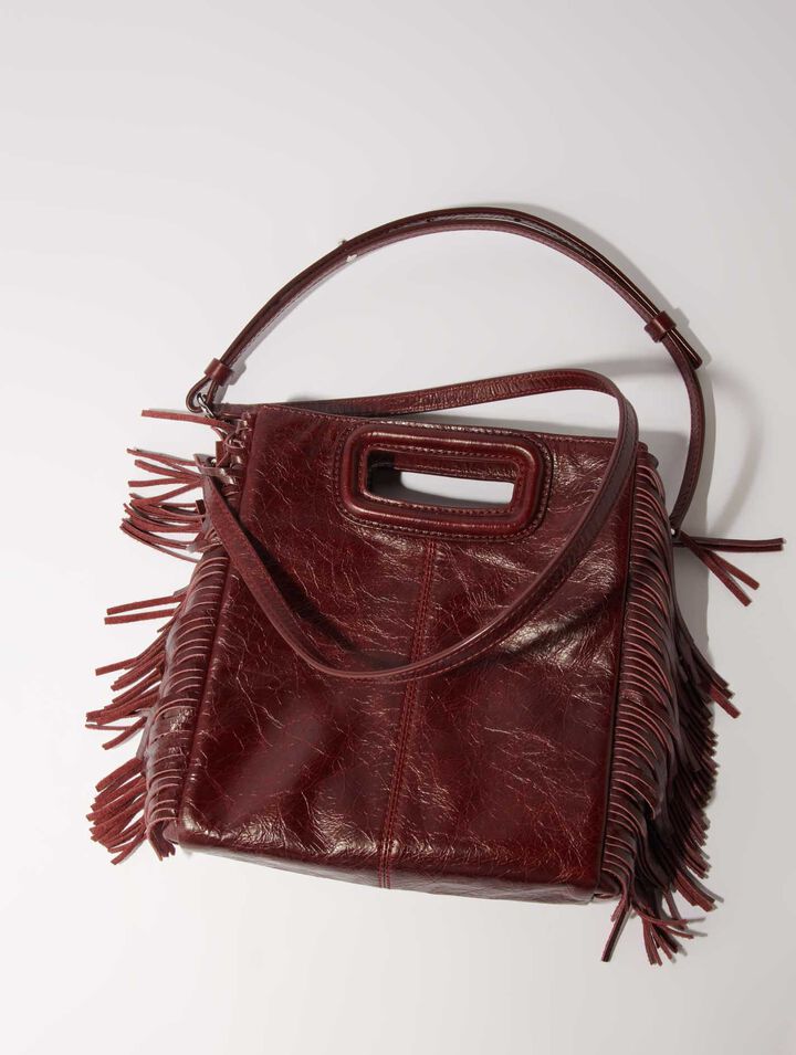 Tasche M aus Craqulé-Leder