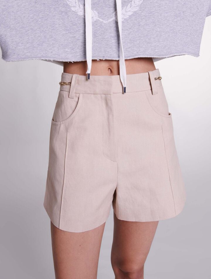 Shorts aus Leinen
