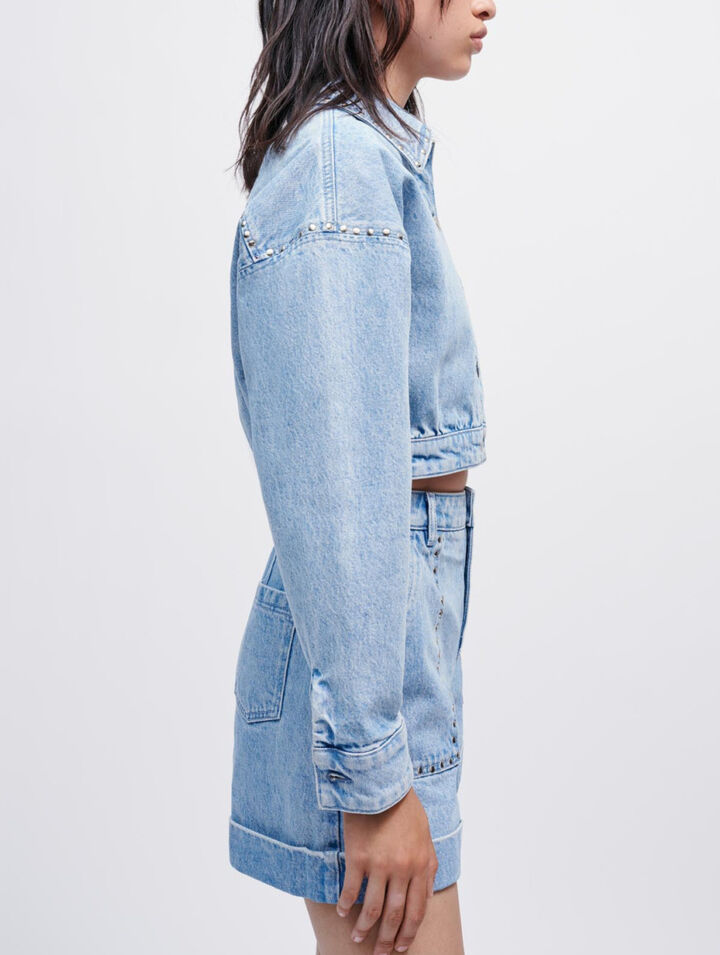 Jeansjacke mit Studs