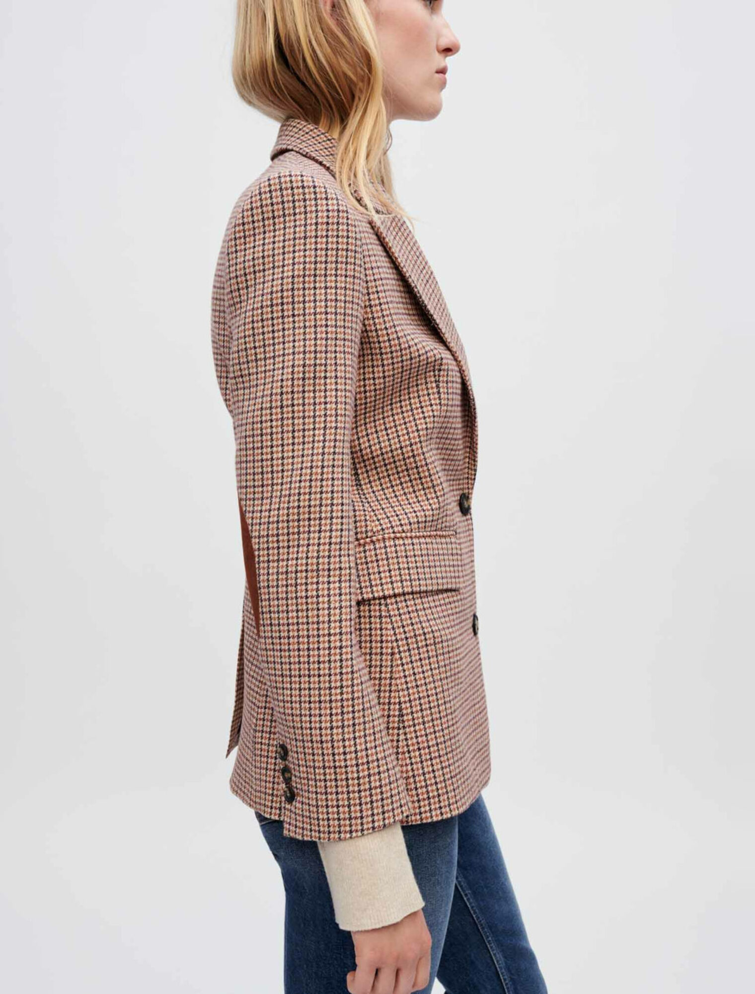 Kostümjacke mit Hahnentrittmuster