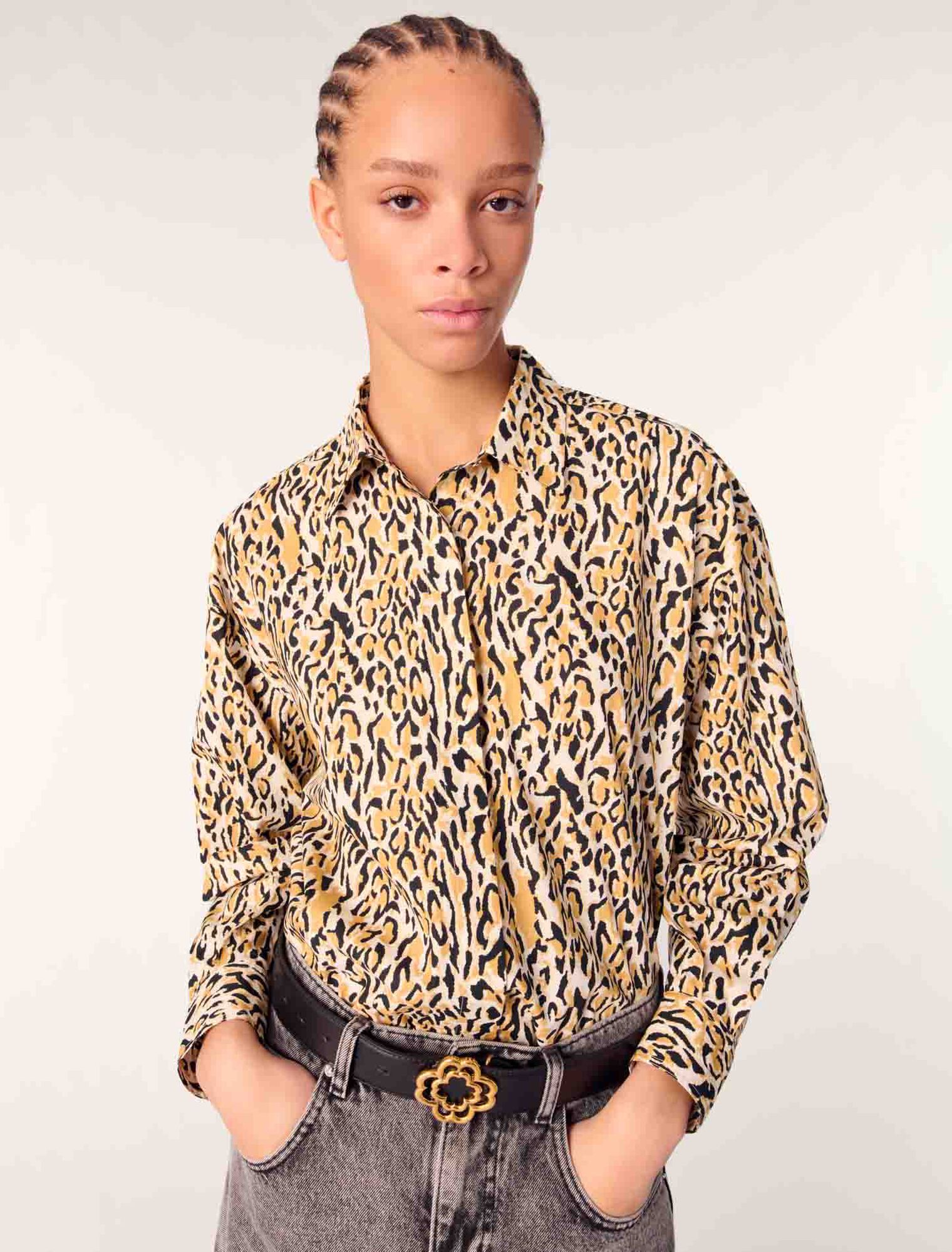 Hemd mit Leoparden-Print