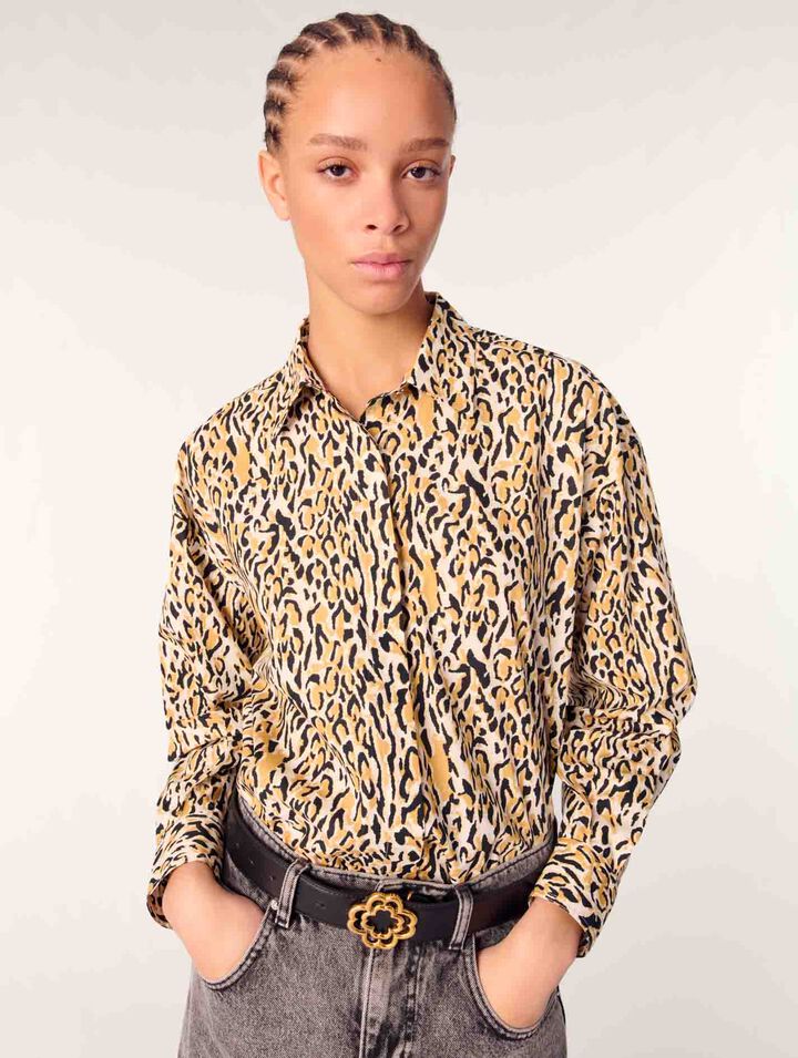 Hemd mit Leoparden-Print