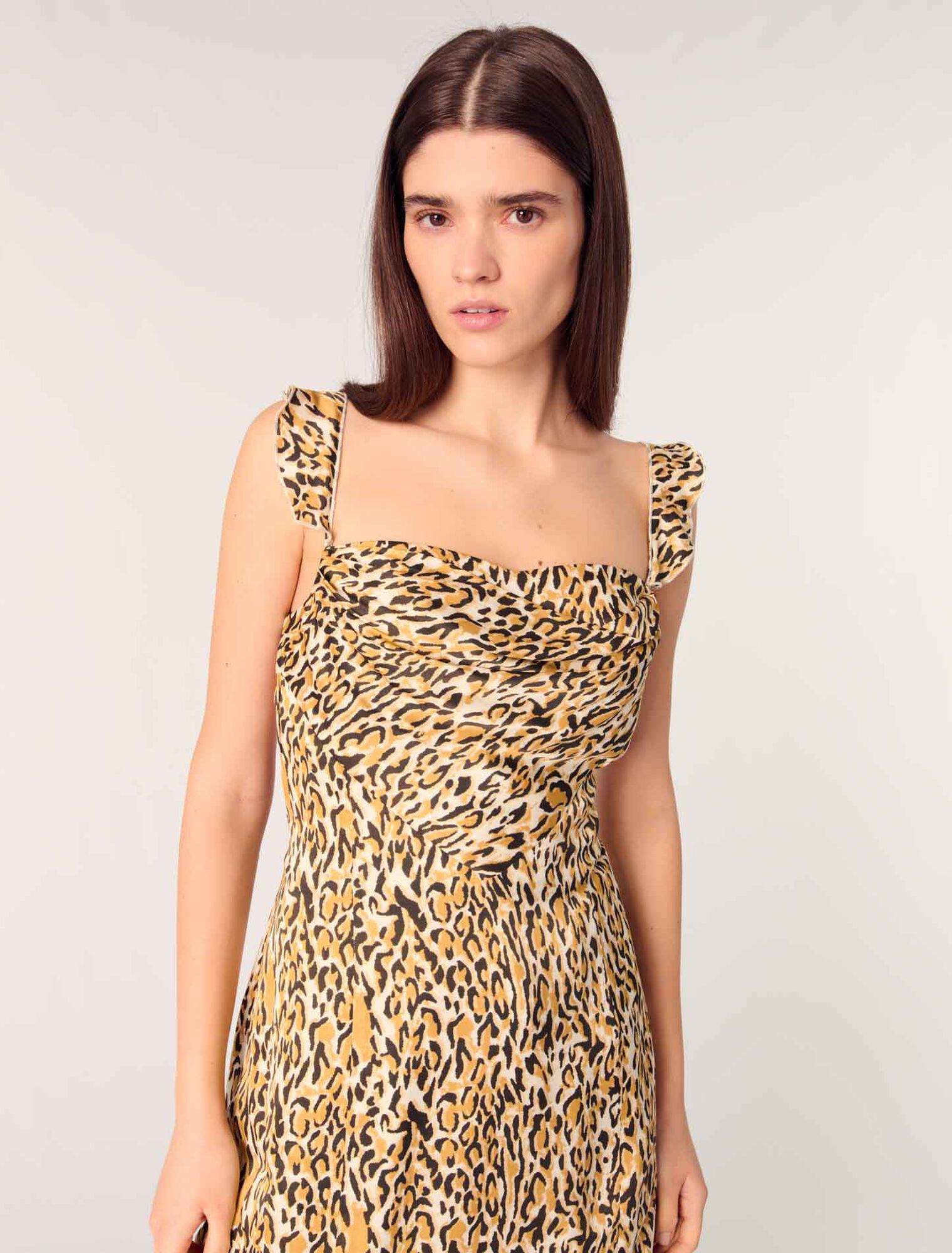 Kurzes Kleid mit Leoparden-Print