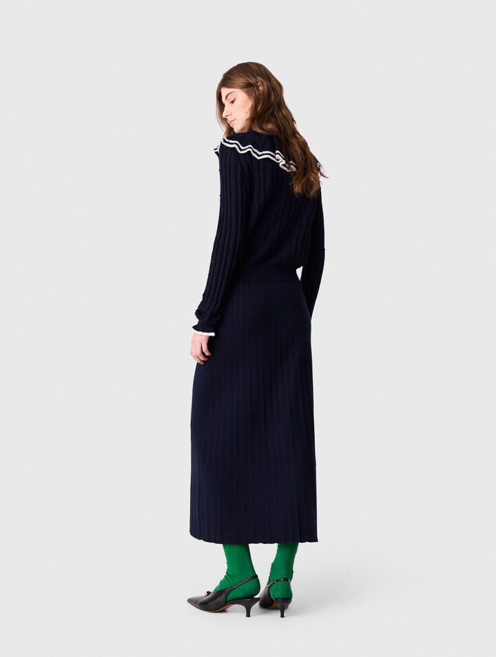 Cardigan mit Lagen-Cape