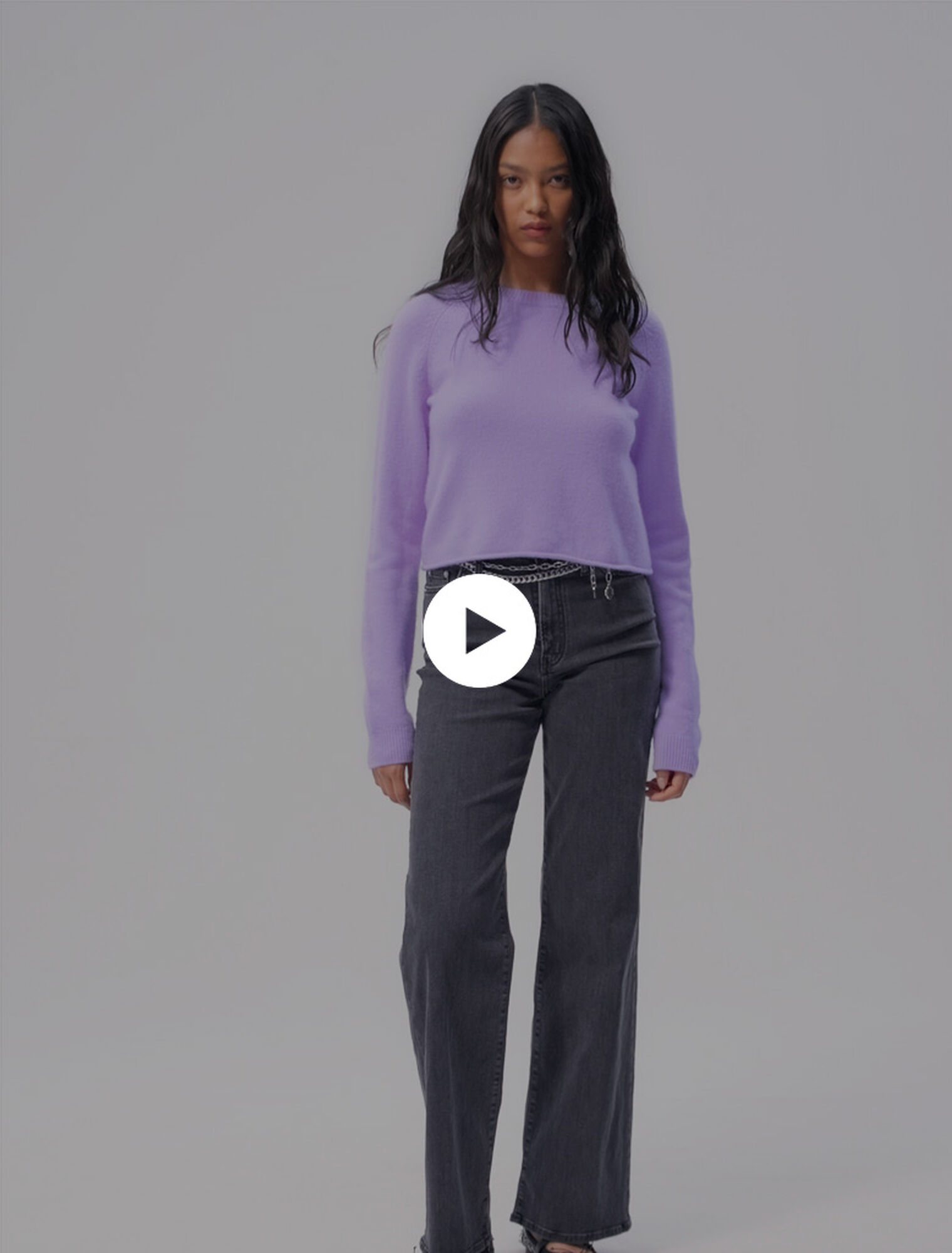 Black baggy jeans with belt