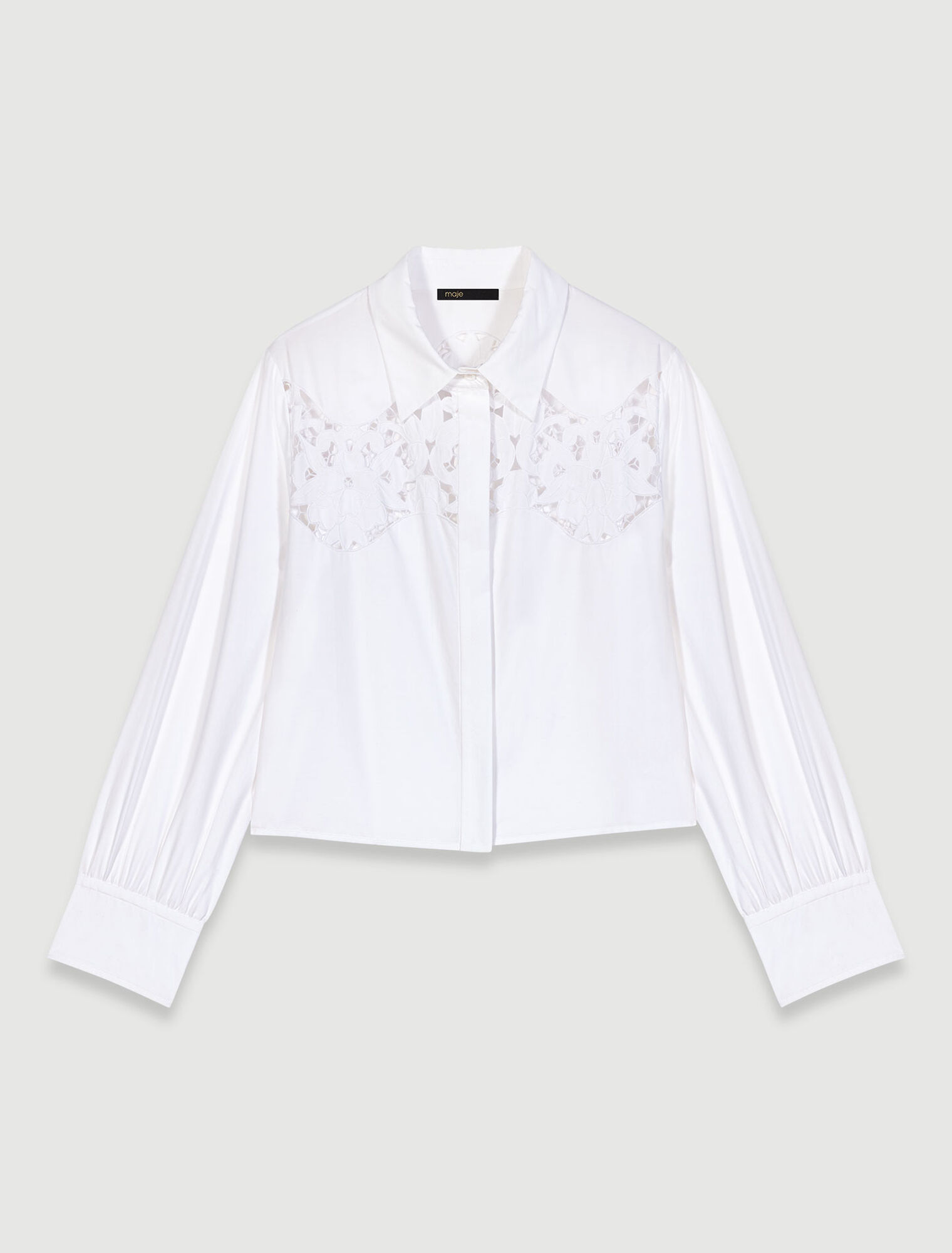 Bluse mit Lochstickerei aus Baumwolle