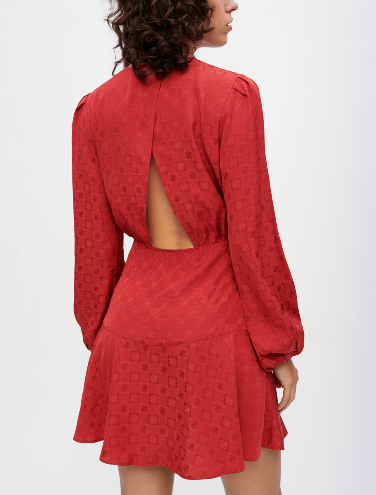 Kleid aus Viskose mit Clover-Jacquard