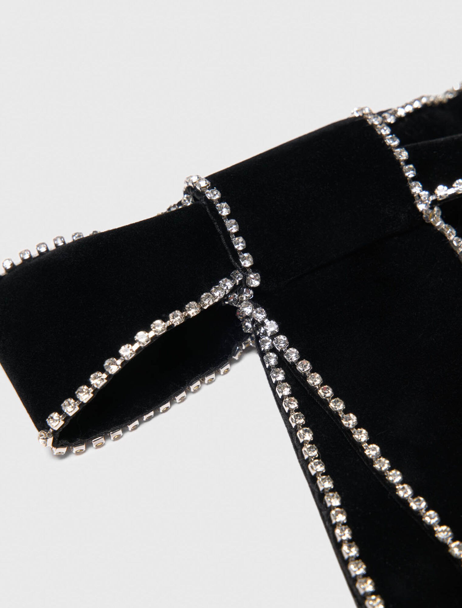 Haarspange Samtschleife mit Strass
