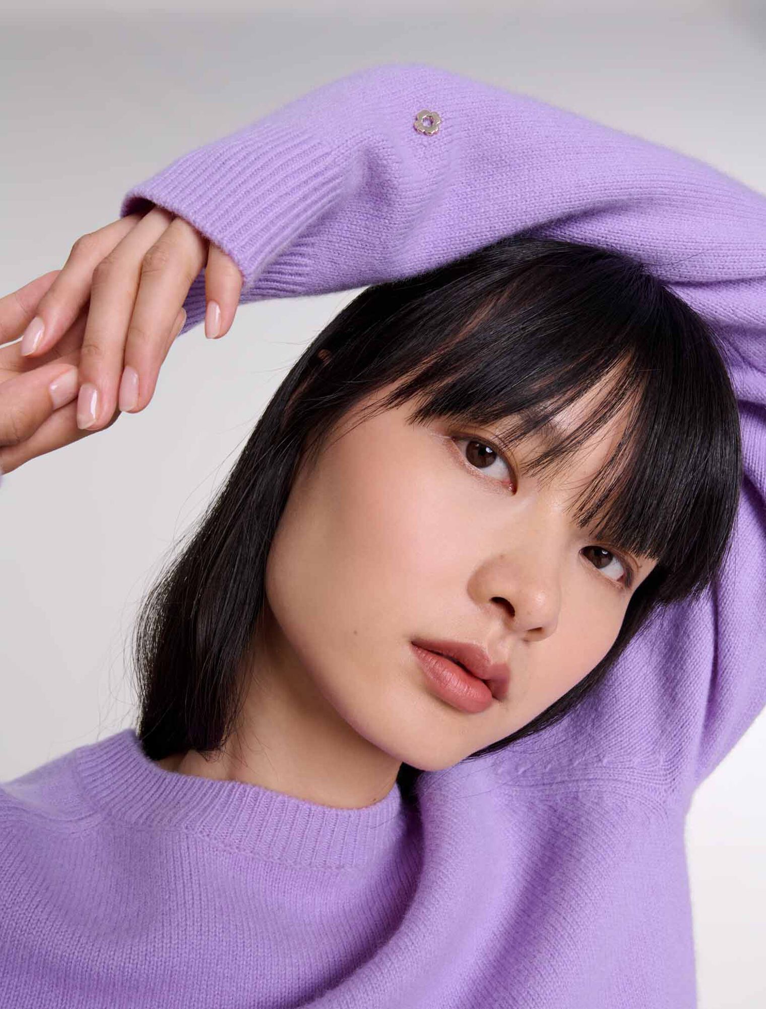 Kurzer Kaschmirpullover