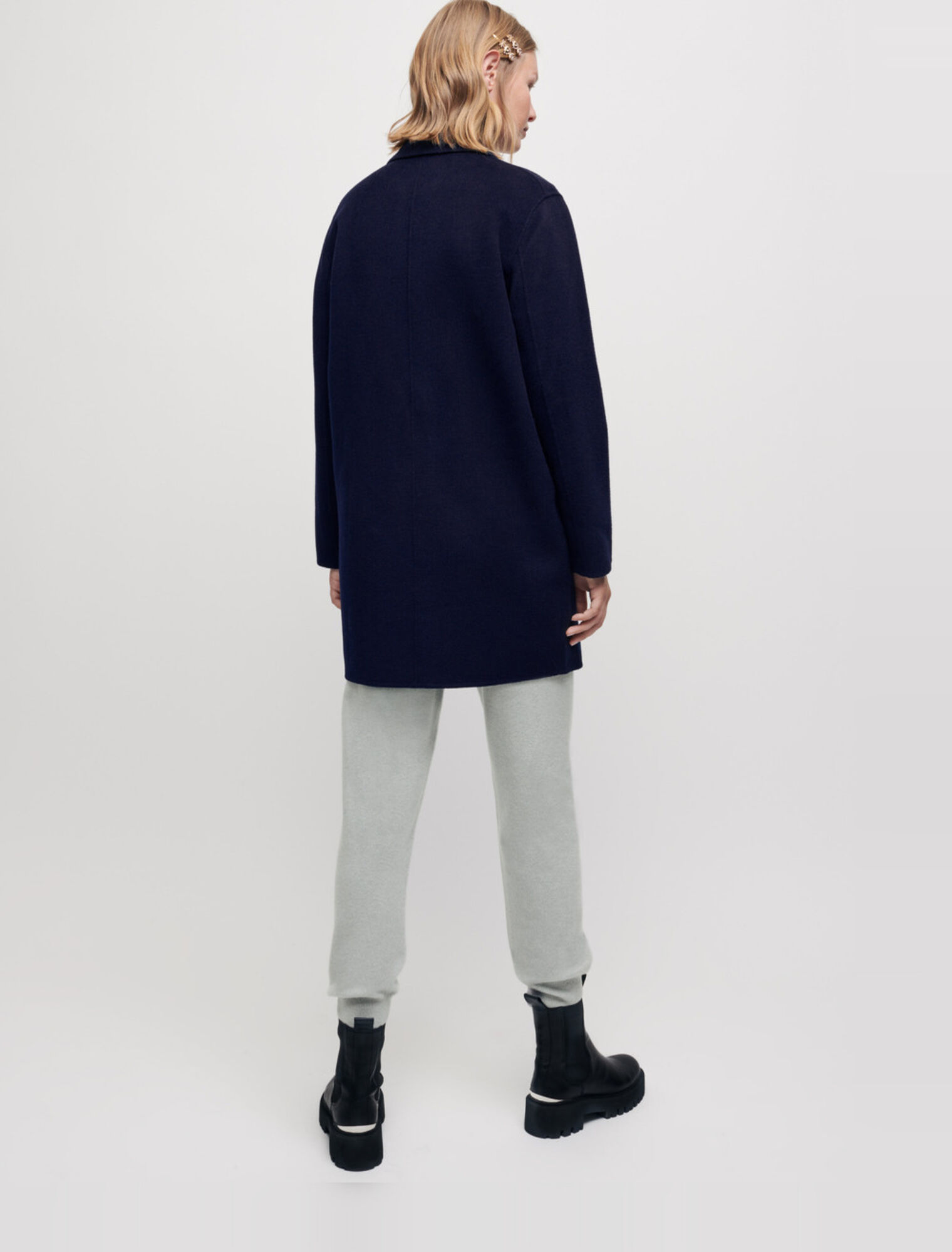 Doubleface-Mantel im Jackenstil