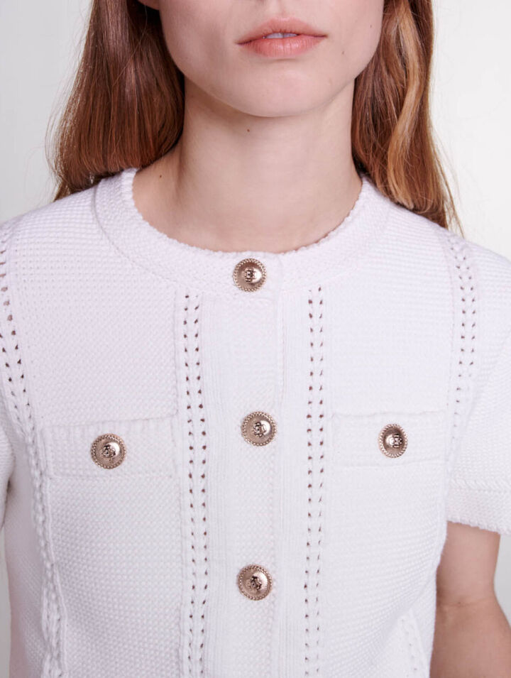 Kurzärmeliger Strickcardigan