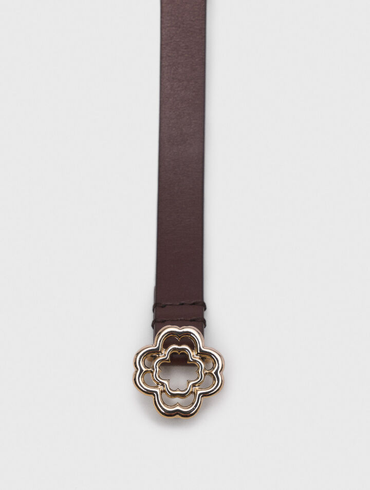 Schmaler Gürtel mit Clover-Logo