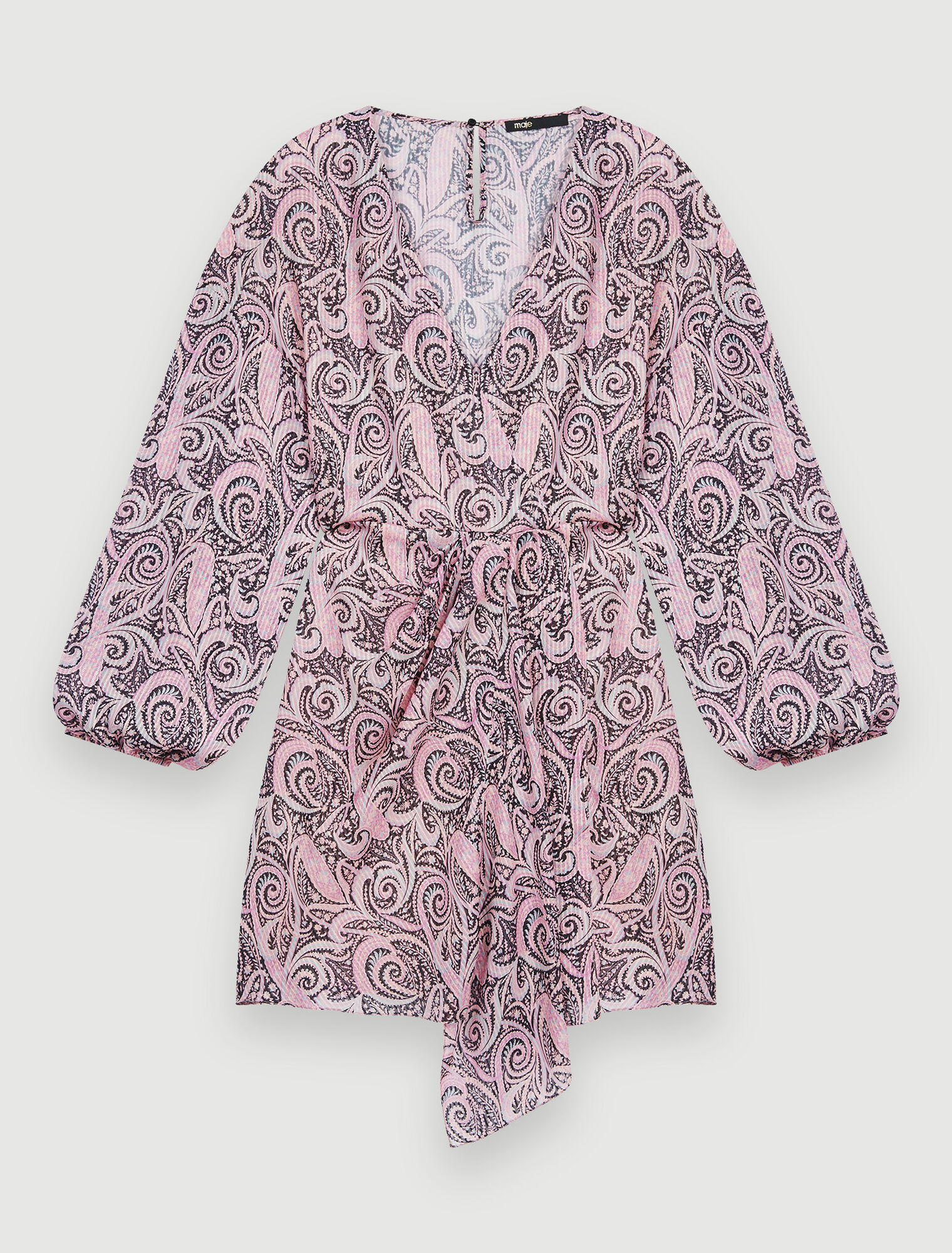 Asymmetrisches Kleid mit Paisley-Print