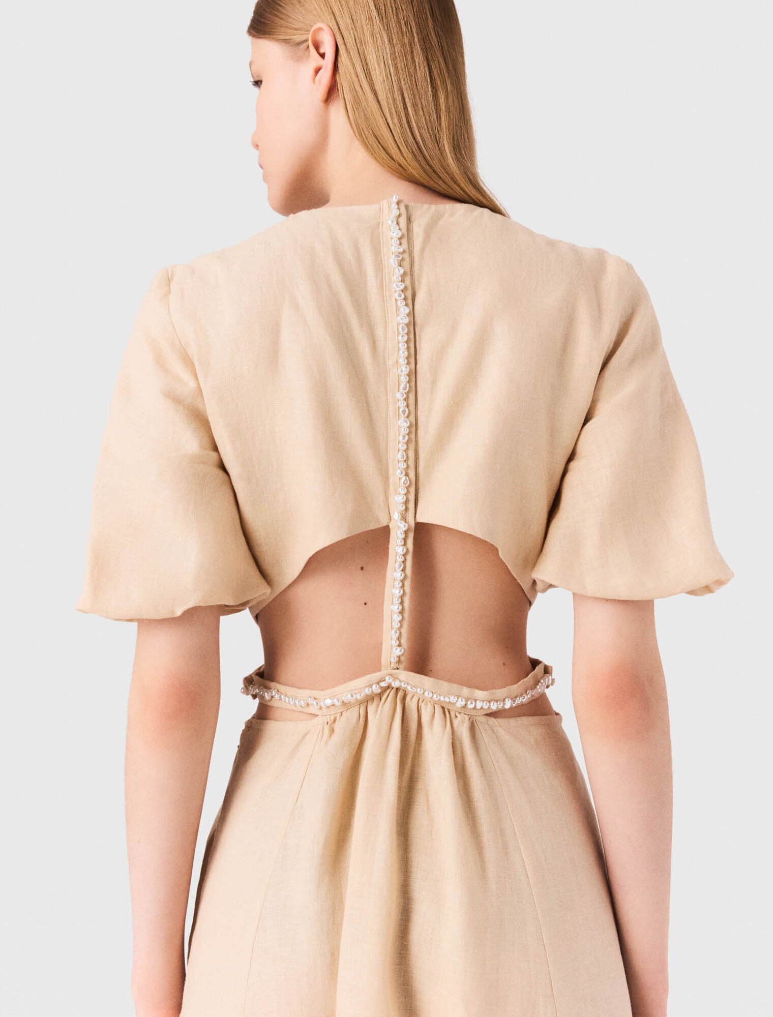 Langes Leinenkleid