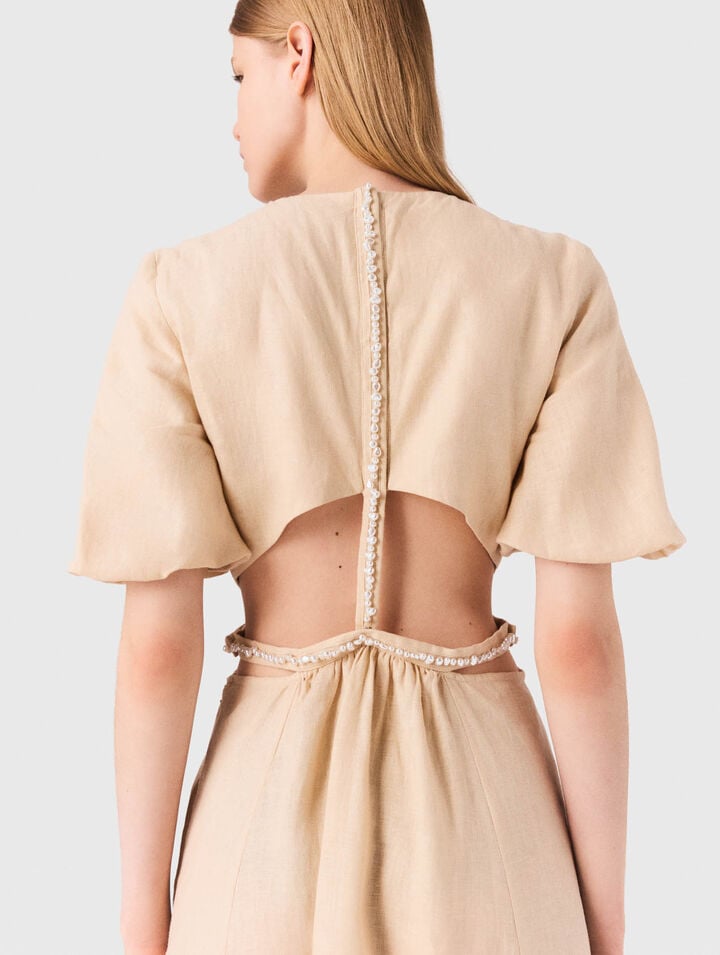 Langes Leinenkleid