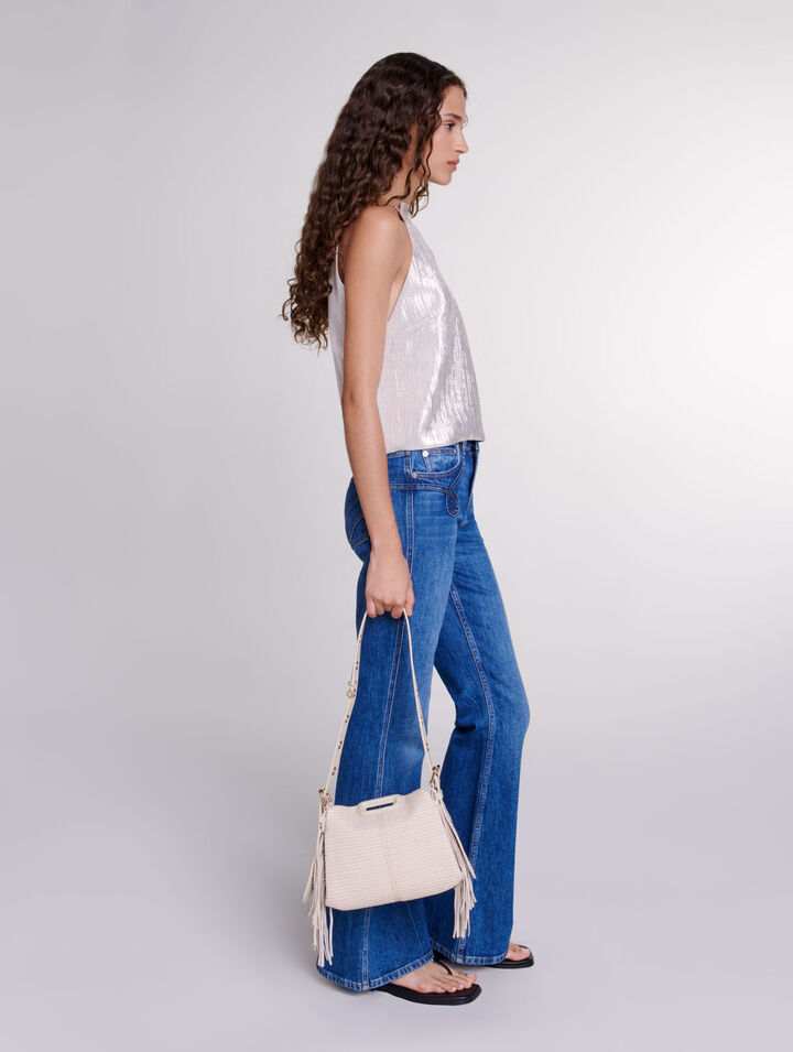 Mini M-Tasche mit Basteffekt