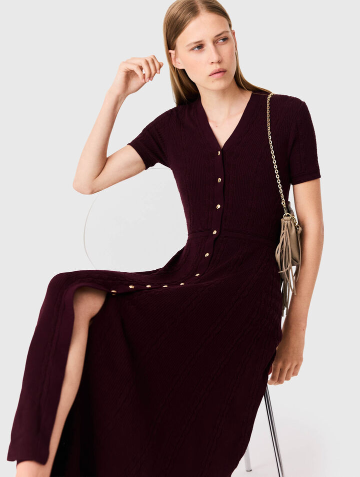 Langes Strickkleid
