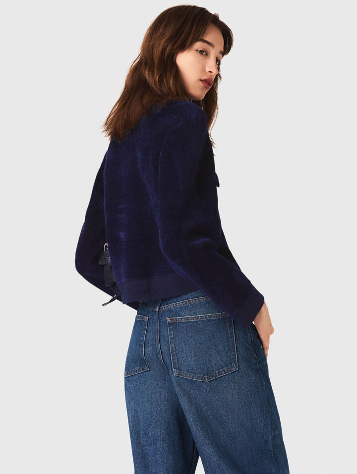 Kurze Samtjacke